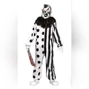 Fun World Killer Clown Circus Evil Horror Scary Boys Halloween Costume, New, M 8